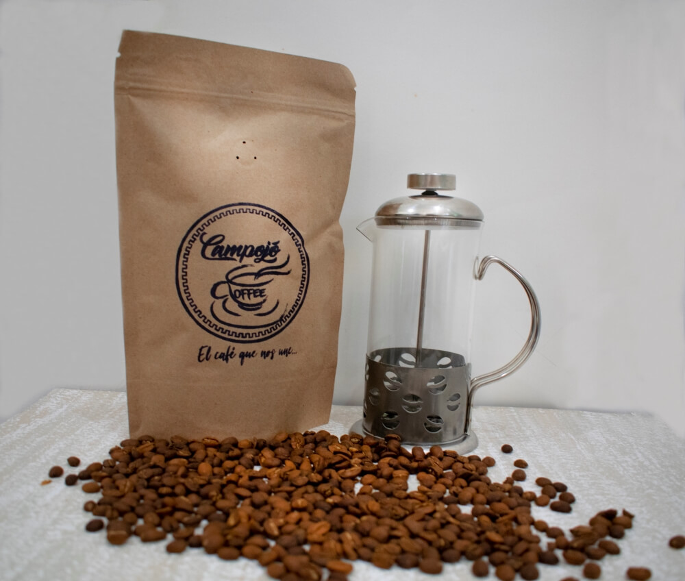 Pack Café Molido + Cafetera Prensa Francesa de 350ml – Campojó
